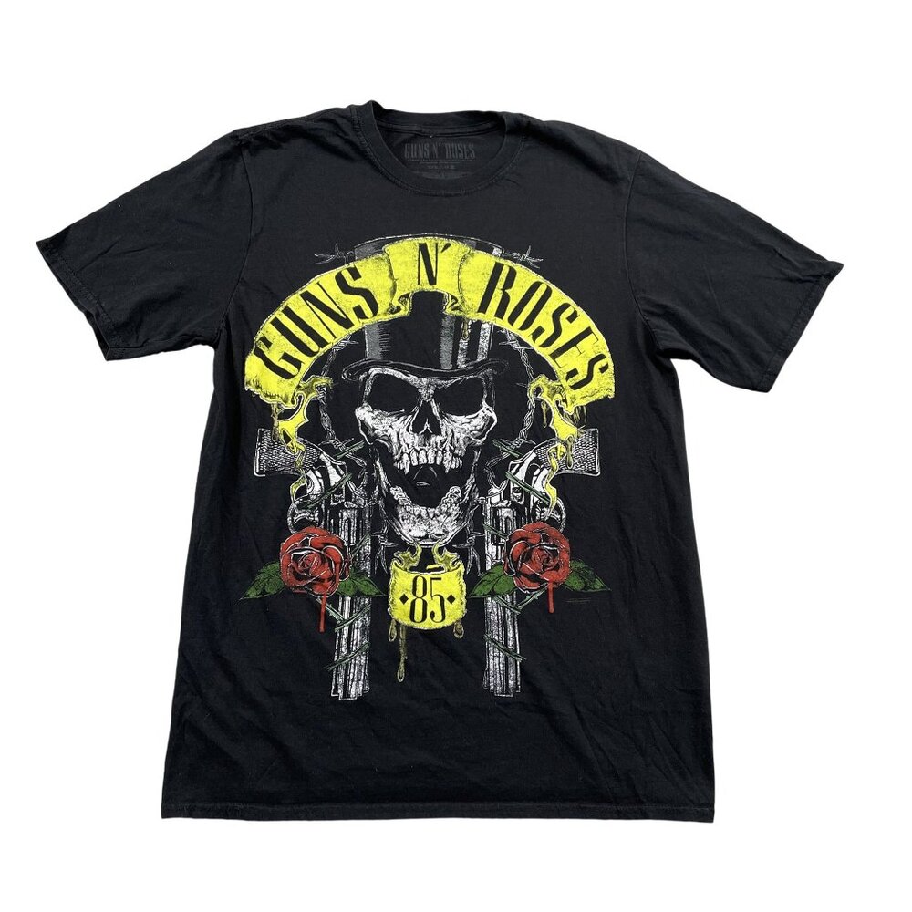 Guns N' Roses 85 Skull T-Shirt‎ Mens Medium Black Axl Rose Slash Tee